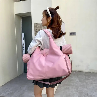 Large Yoga Gym Bag with Wet and Dry Compartments