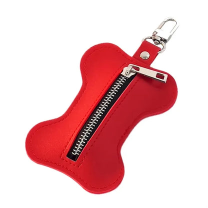 PU Leather Dog Poop Bag Dispenser For Portable Garbage Box