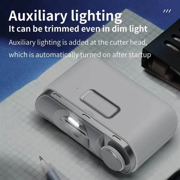 2 In 1 Electric Nail Clipper Cutter W/ Led Light