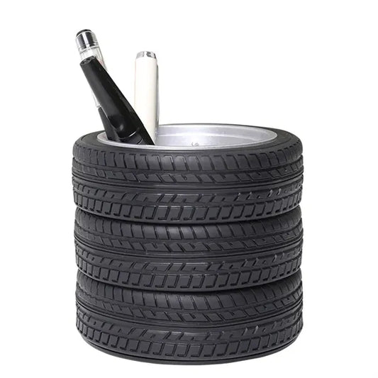 Novelty Tire-Shaped Desk Pen Holder
