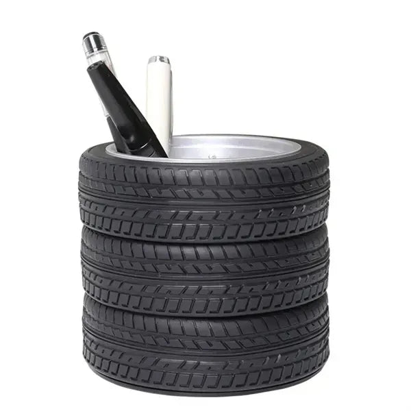 Novelty Tire-Shaped Desk Pen Holder