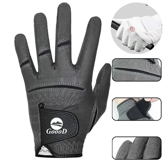 Left Hand Leather Golf Gloves Slip-Resistant