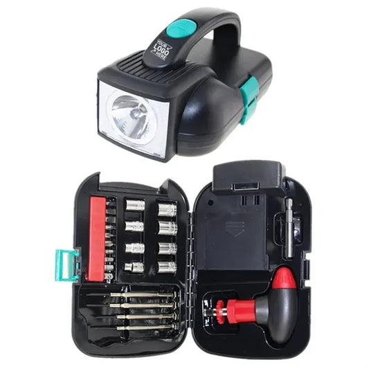 24pcs Portable Hardware Tools Set with LED Light
