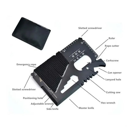 Stainless steel multi-function saber card