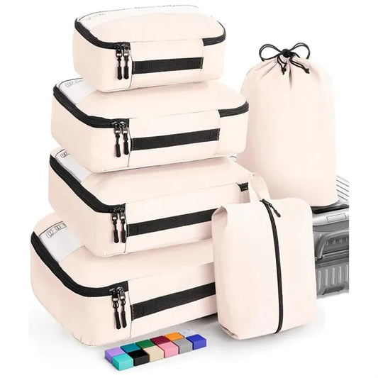 8PCS Set Packing Cubes Suitcases Travel Organizer