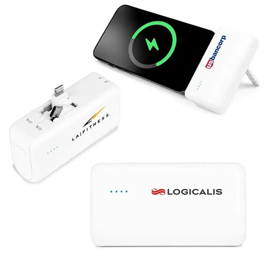 4500mAh Dual Connector Capsule Power Bank with Stand