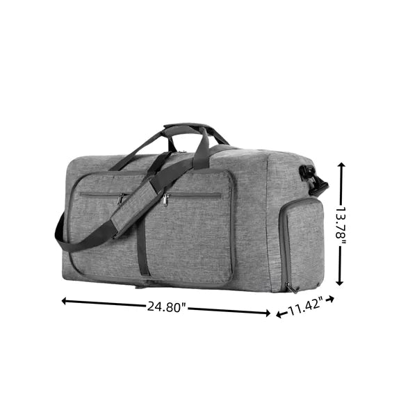 Foldable Travel Gym Duffel Bag With Shoes Compartment