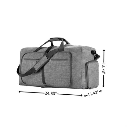 Foldable Travel Gym Duffel Bag With Shoes Compartment