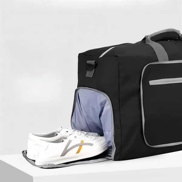 Foldable Travel Gym Duffel Bag With Shoes Compartment