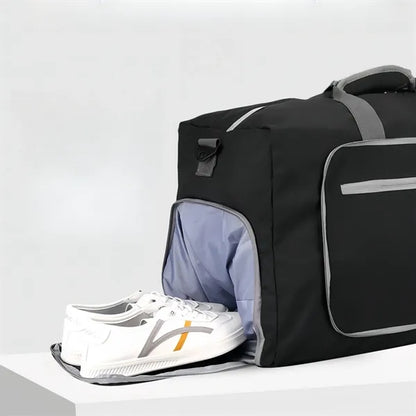 Foldable Travel Gym Duffel Bag With Shoes Compartment