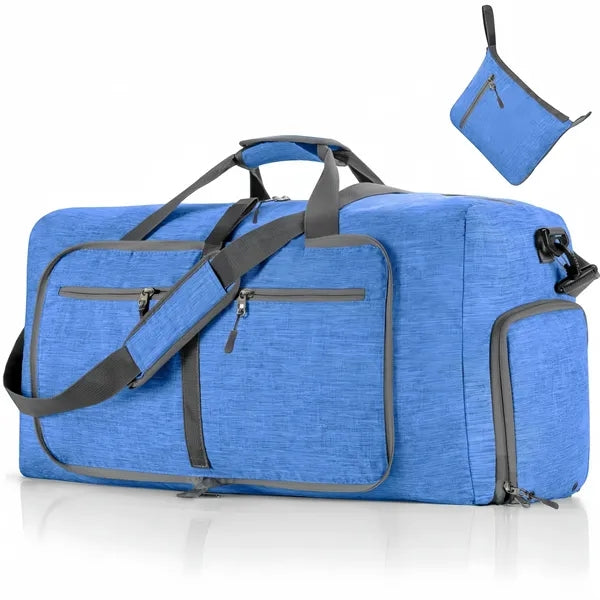 Foldable Travel Gym Duffel Bag With Shoes Compartment