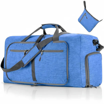 Foldable Travel Gym Duffel Bag With Shoes Compartment