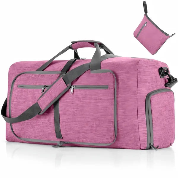 Foldable Travel Gym Duffel Bag With Shoes Compartment