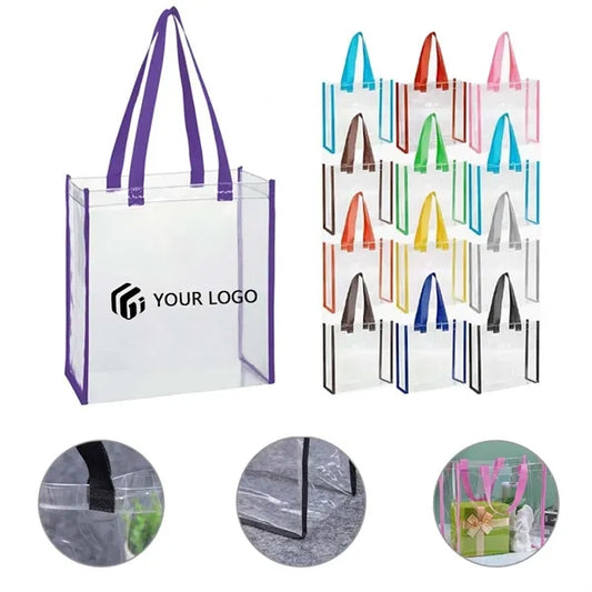 Fashion Party Stadium Shopping Plastic Clear Hand Tote Bag