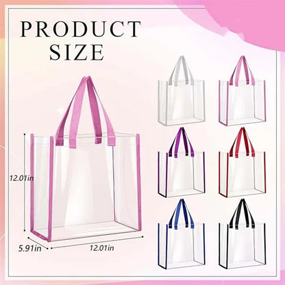 Fashion Party Stadium Shopping Plastic Clear Hand Tote Bag