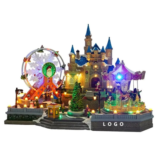 LED Christmas Castle Fairground Animated