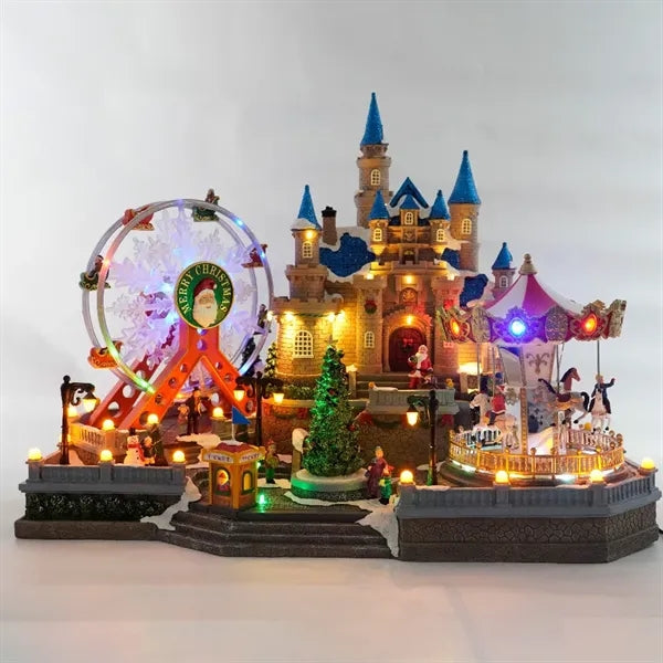LED Christmas Castle Fairground Animated