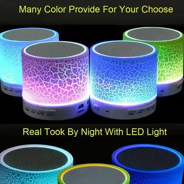Portable Wireless Mini Speaker with LED Light