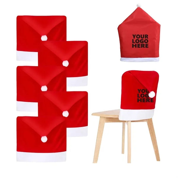 Red Christmas Chair Cover Home Decor