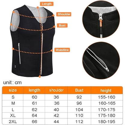 Polar Fleece Heated Vest Warm Jacket