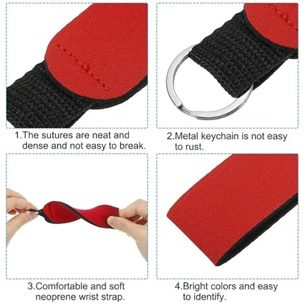 Floating Neoprene Wristband Keychain