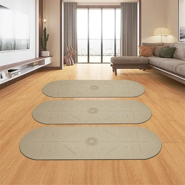 Non-slip Oval PU Rubber Yoga Exercise Mat