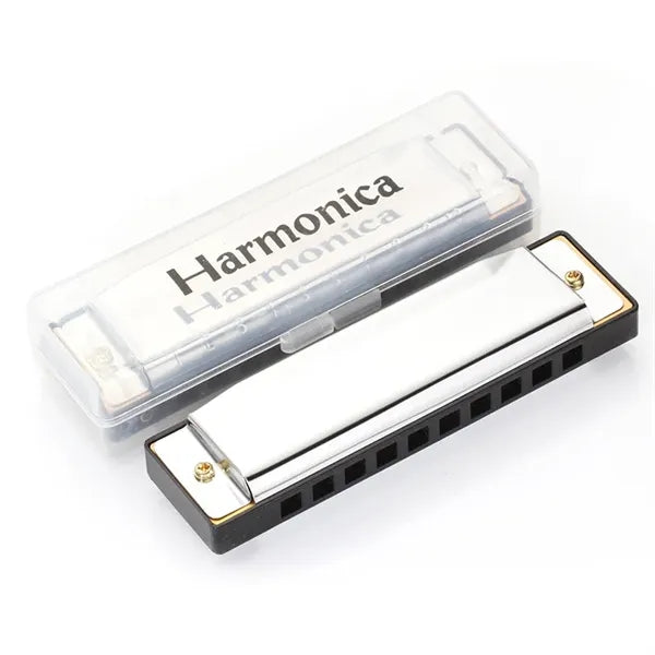 10 Holes Harmonica With Case