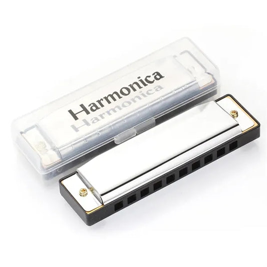 10 Holes Harmonica With Case
