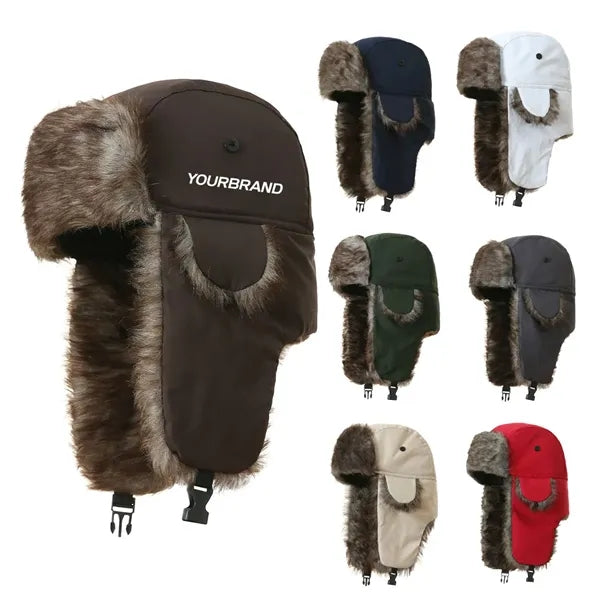 Winter Trapper Faux Fur Hat with Ear Flaps