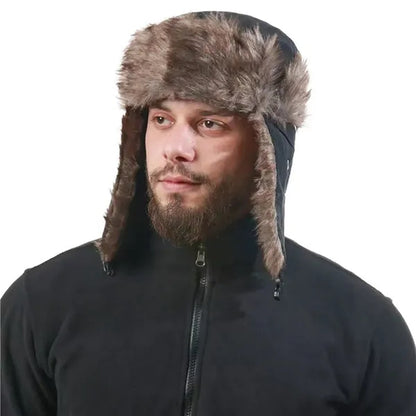Winter Trapper Faux Fur Hat with Ear Flaps