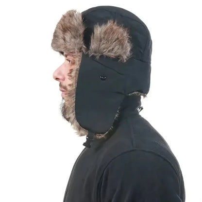 Winter Trapper Faux Fur Hat with Ear Flaps