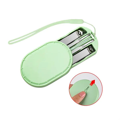5-Piece Stainless Steel Nail Care Set with Travel Case