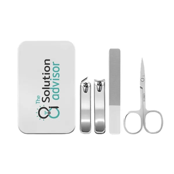 4-Piece Stainless Steel Nail Set in Case