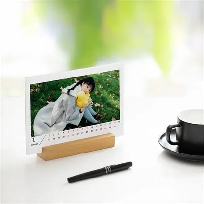 2026 Custom Wooden Desk Calendar With Stand