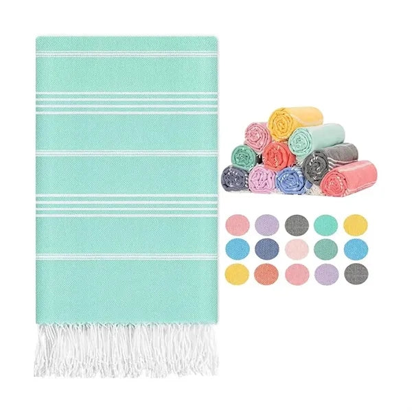 Oversized Cotton Turkish Beach Towel With Tassel