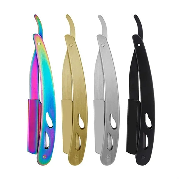 Folding Stainless Steel Straight Edge Barber Shaving Razor