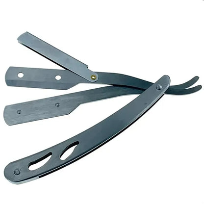 Folding Stainless Steel Straight Edge Barber Shaving Razor