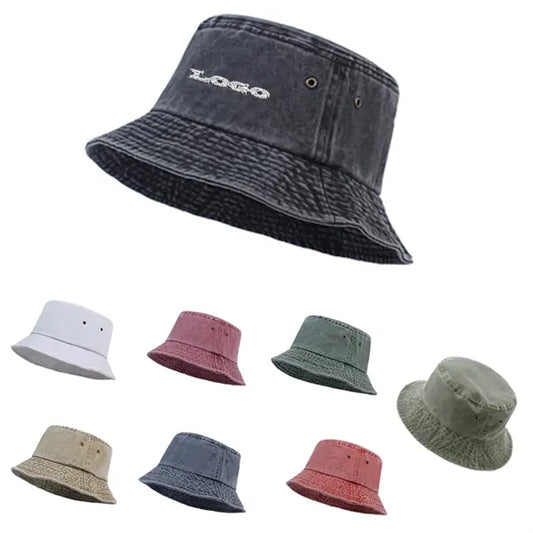 Washed Fisherman Cotton Bucket Hat