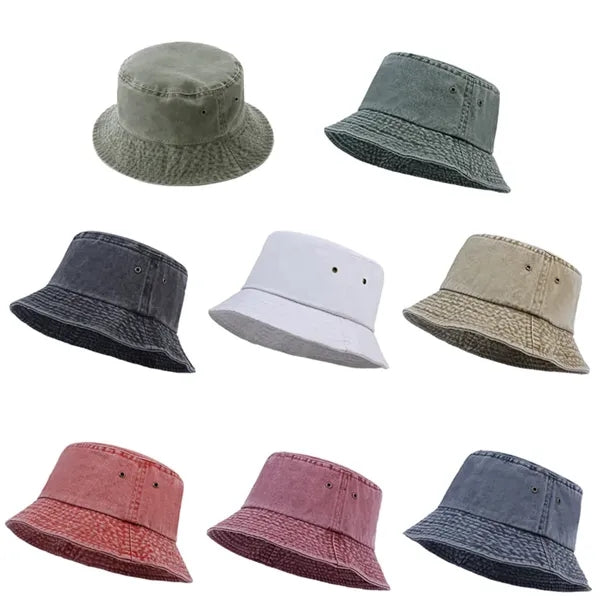 Washed Fisherman Cotton Bucket Hat