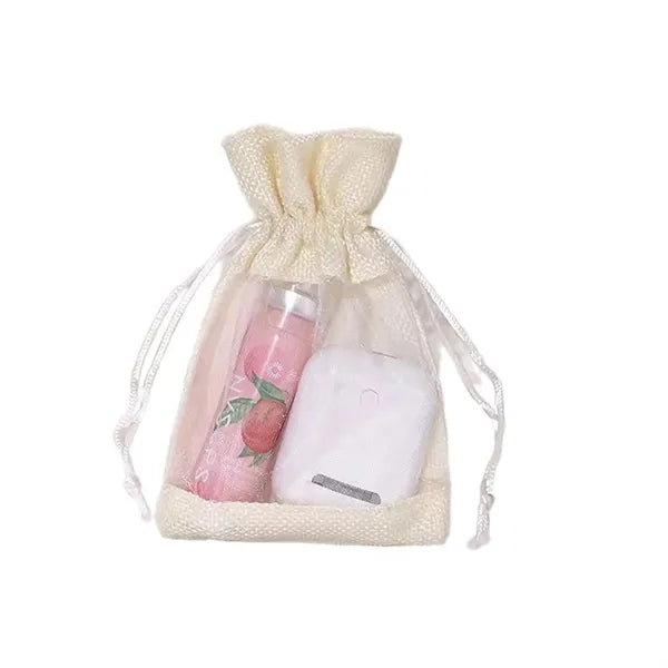 Burlap Drawstring Gift Bag Linen Jute Pouche