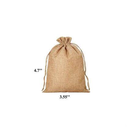 Burlap Drawstring Gift Bag Linen Jute Pouche