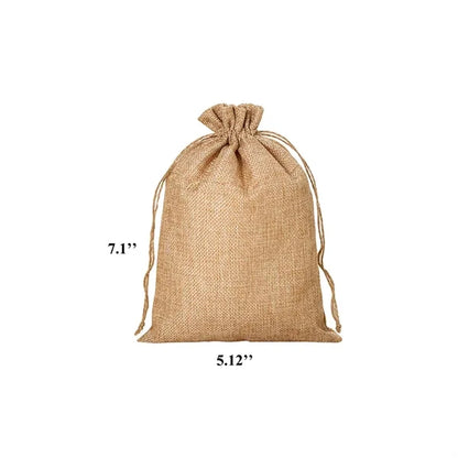 Burlap Drawstring Gift Bag Linen Jute Pouche