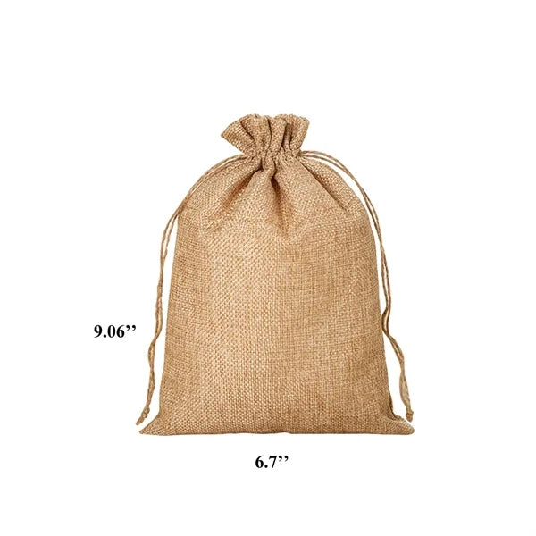 Burlap Drawstring Gift Bag Linen Jute Pouche