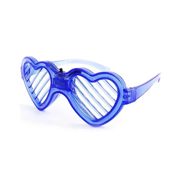 Hearted Shaped LED Neon Light Up Flashing Glasses
