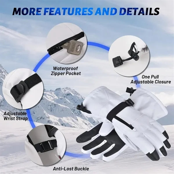 Waterproof Touchscreen Ski Gloves