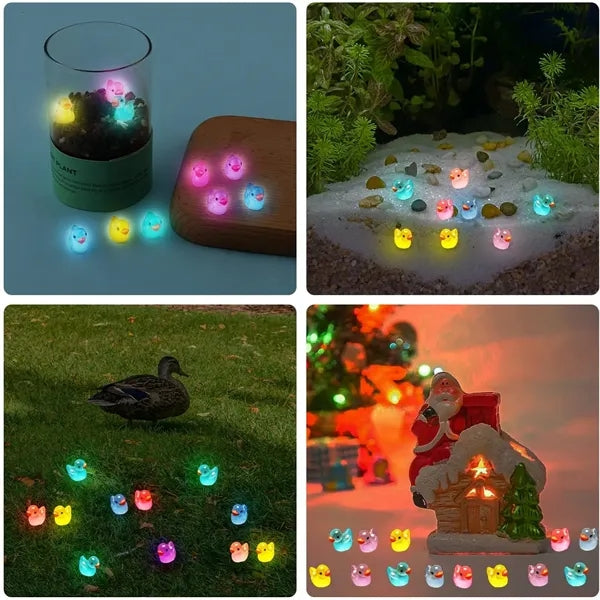 Glow in the dark Resin Decoration Mini Ducks