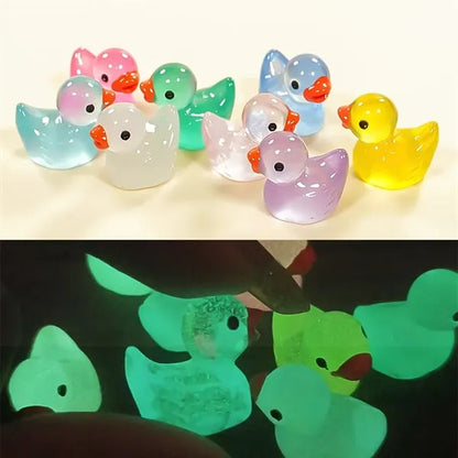 Glow in the dark Resin Decoration Mini Ducks