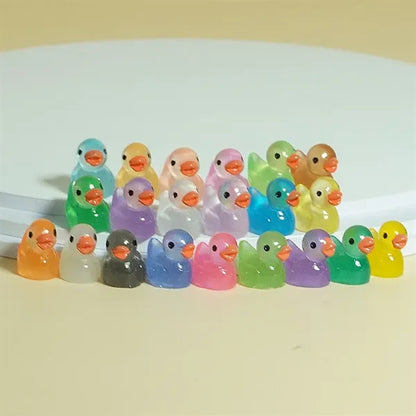 Glow in the dark Resin Decoration Mini Ducks