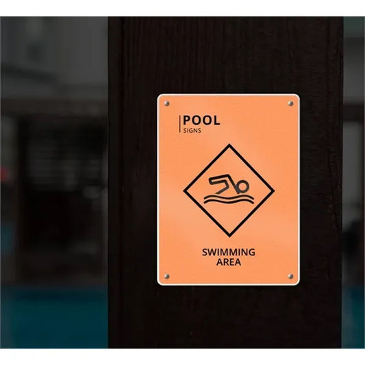 Reflective Pool Signs (1ft x 1ft/sqft)