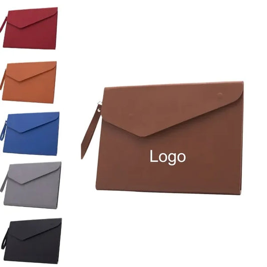 PU Leather A4 File Folder with handle